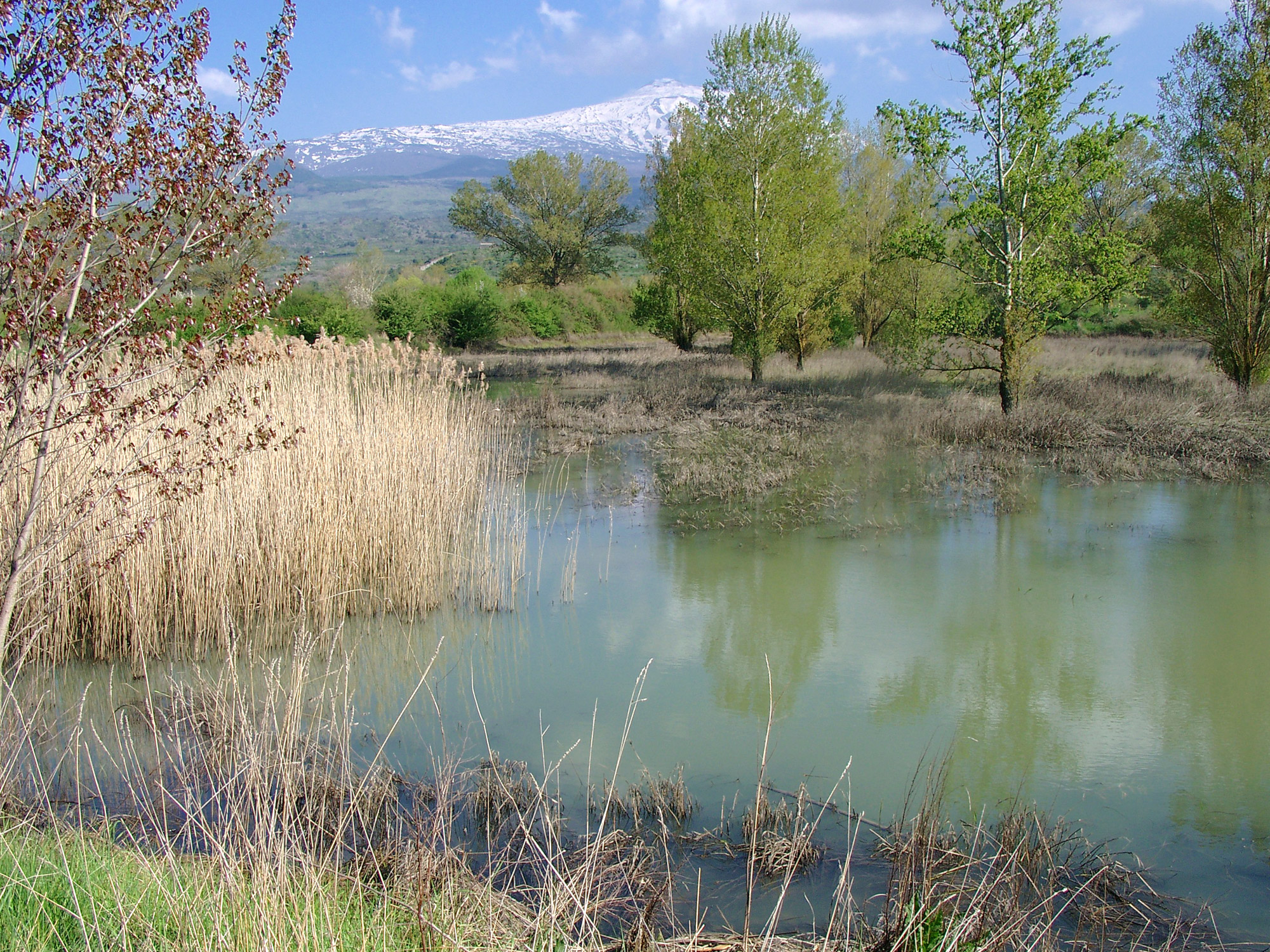 Lake Landscape Mount Etna