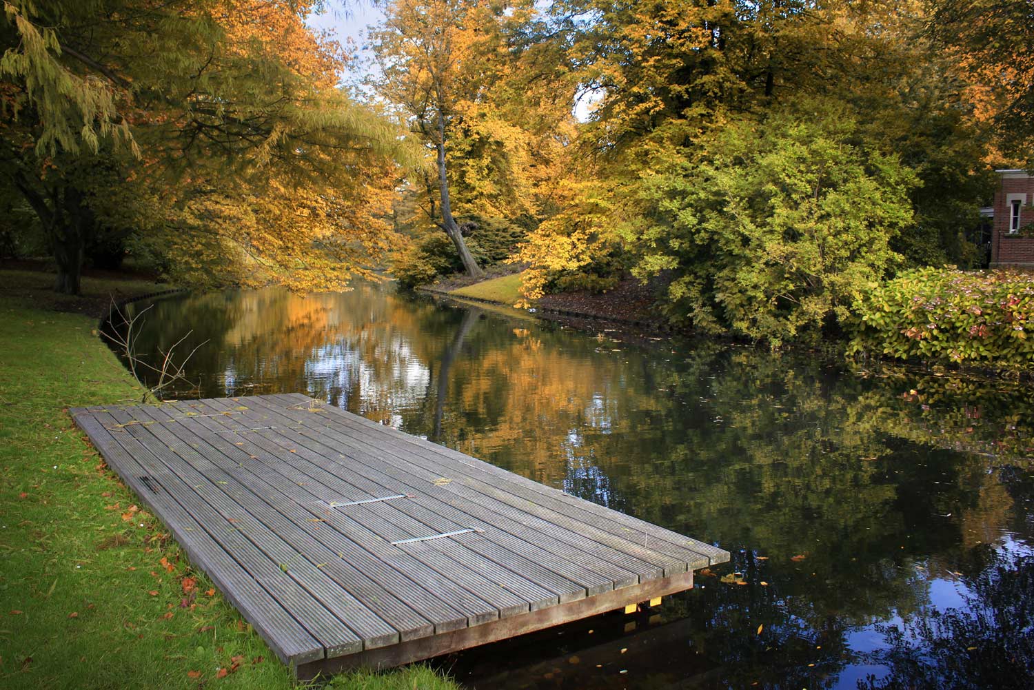 Fluss Steg Herbst